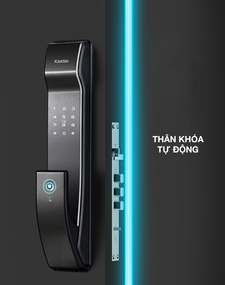 Khóa vân tay  Kaadas K9, Khóa thông minh cơ khóa tự động đóng